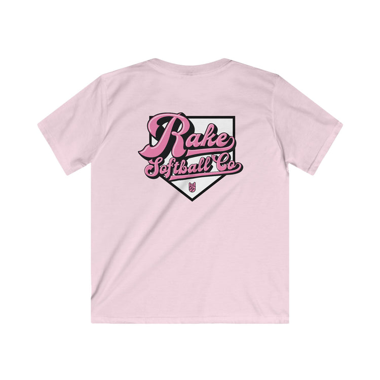 Kids Rake Softball Co. Tee - Rake Baseball Company - RAKE BASEBALL | BASEBALL T-SHIRT | BASEBALL CLOTHING | GOOD VIBES ONLY