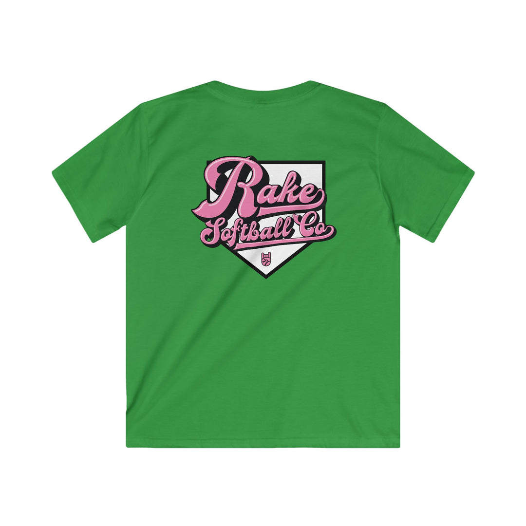 Kids Rake Softball Co. Tee - Rake Baseball Company - RAKE BASEBALL | BASEBALL T-SHIRT | BASEBALL CLOTHING | GOOD VIBES ONLY
