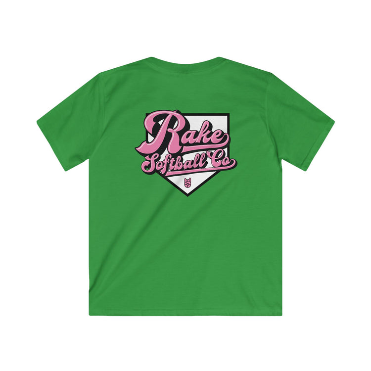 Kids Rake Softball Co. Tee - Rake Baseball Company - RAKE BASEBALL | BASEBALL T-SHIRT | BASEBALL CLOTHING | GOOD VIBES ONLY