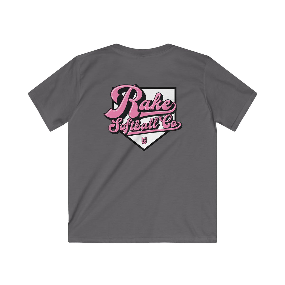 Kids Rake Softball Co. Tee - Rake Baseball Company - RAKE BASEBALL | BASEBALL T-SHIRT | BASEBALL CLOTHING | GOOD VIBES ONLY