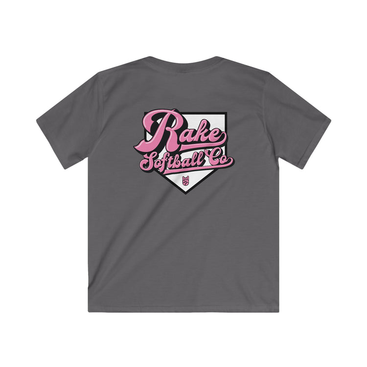 Kids Rake Softball Co. Tee - Rake Baseball Company - RAKE BASEBALL | BASEBALL T-SHIRT | BASEBALL CLOTHING | GOOD VIBES ONLY