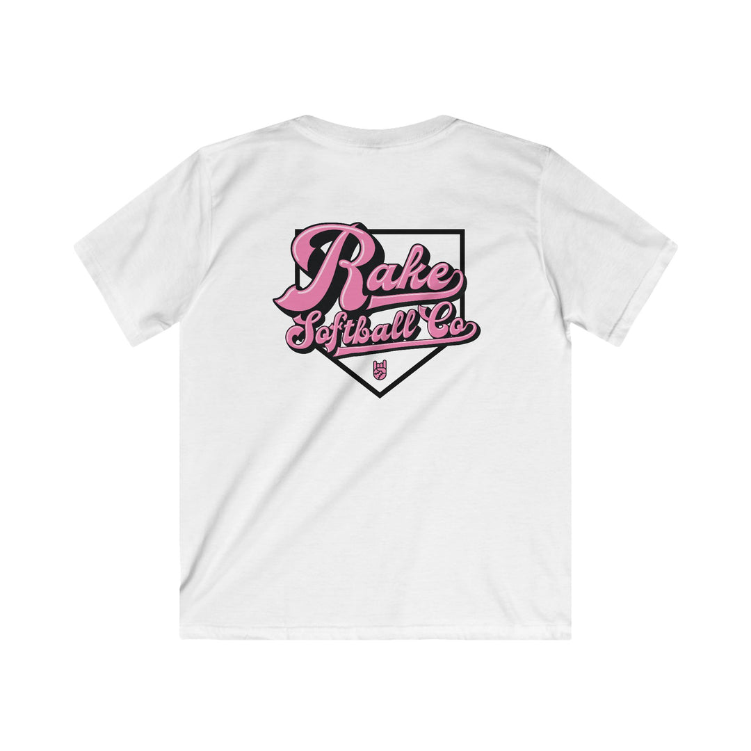 Kids Rake Softball Co. Tee - Rake Baseball Company - RAKE BASEBALL | BASEBALL T-SHIRT | BASEBALL CLOTHING | GOOD VIBES ONLY
