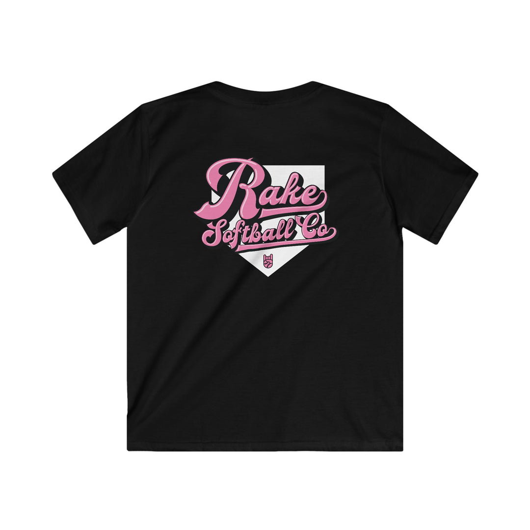 Kids Rake Softball Co. Tee - Rake Baseball Company - RAKE BASEBALL | BASEBALL T-SHIRT | BASEBALL CLOTHING | GOOD VIBES ONLY