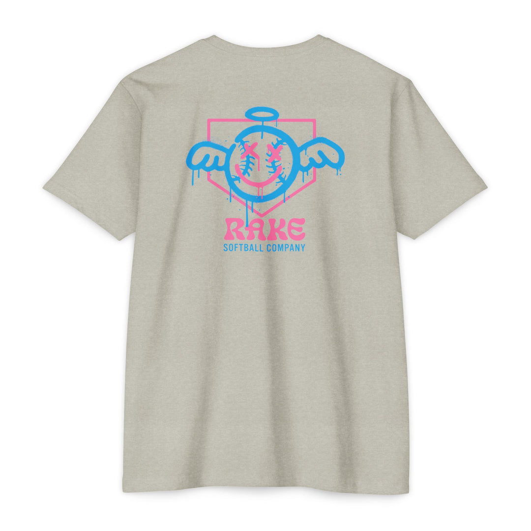 She Angel Drip Softball Tee - Rake Baseball Company - RAKE BASEBALL | BASEBALL T-SHIRT | BASEBALL CLOTHING | GOOD VIBES ONLY