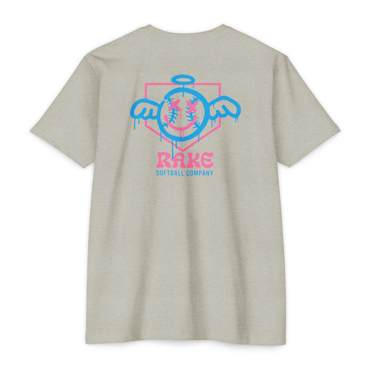 She Angel Drip Softball Tee - Rake Baseball Company - RAKE BASEBALL | BASEBALL T-SHIRT | BASEBALL CLOTHING | GOOD VIBES ONLY