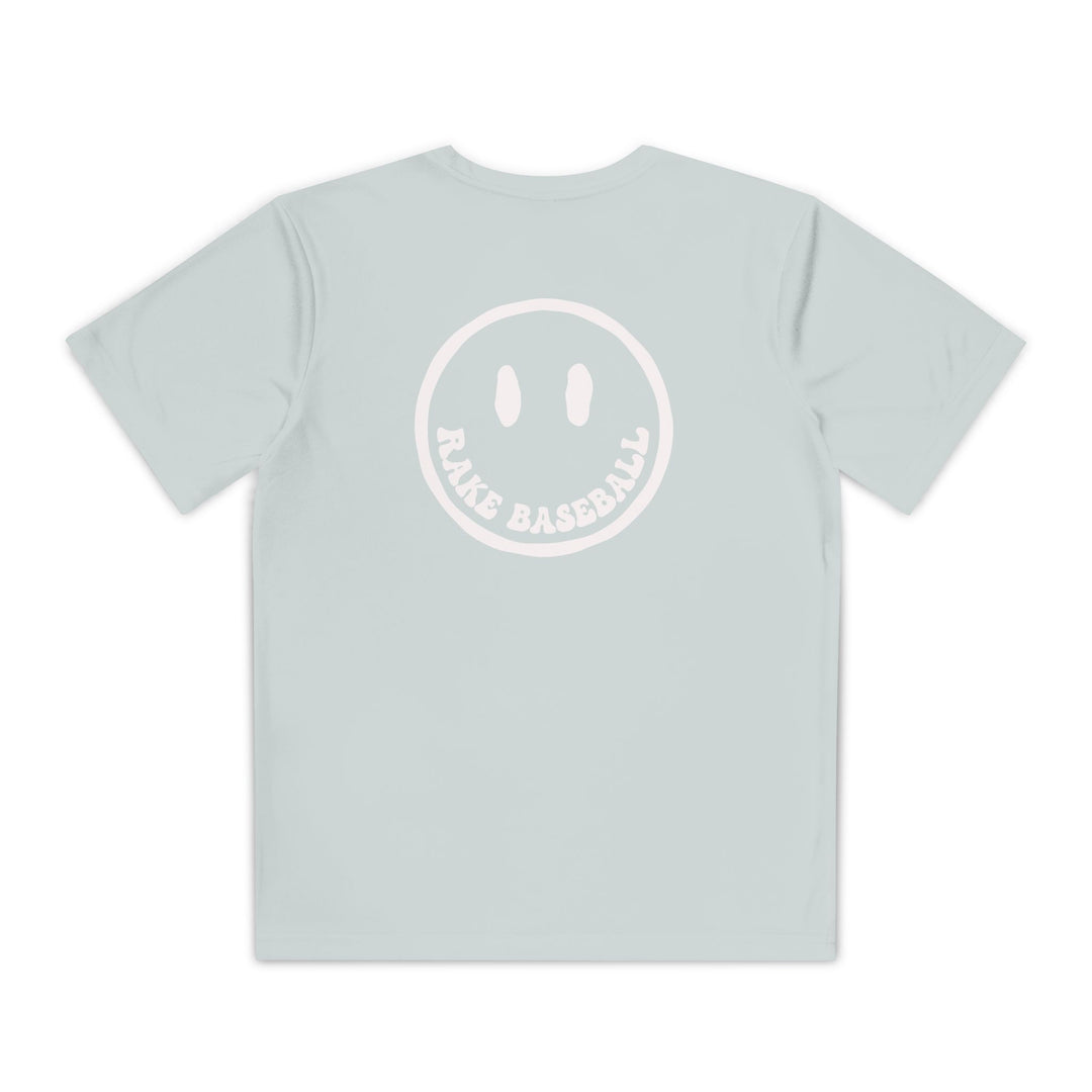 Kids Rake Smile Dry Fit Tee - Rake Baseball Company - RAKE BASEBALL | BASEBALL T-SHIRT | BASEBALL CLOTHING | GOOD VIBES ONLY