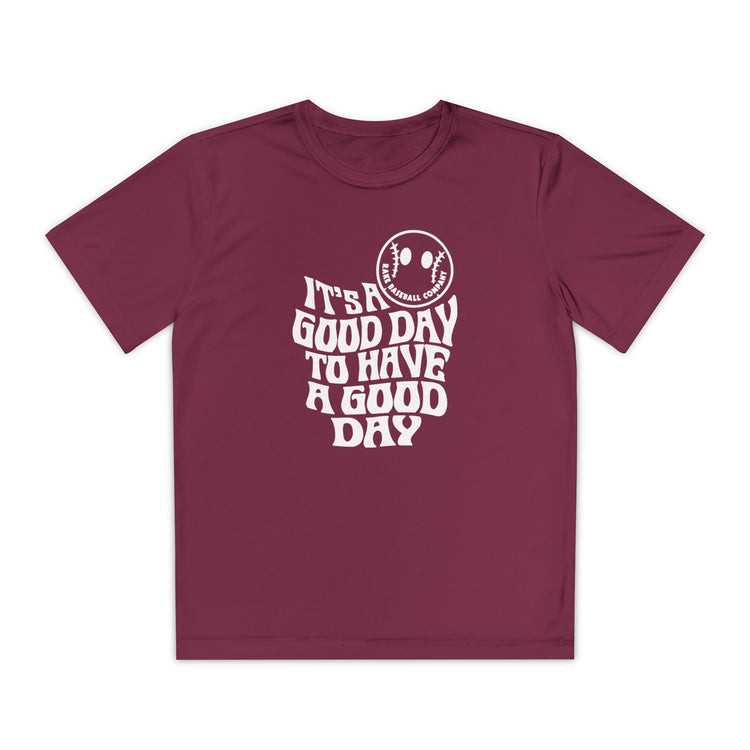 Kids It's A Good Day Dry Fit Tee - Rake Baseball Company - RAKE BASEBALL | BASEBALL T-SHIRT | BASEBALL CLOTHING | GOOD VIBES ONLY