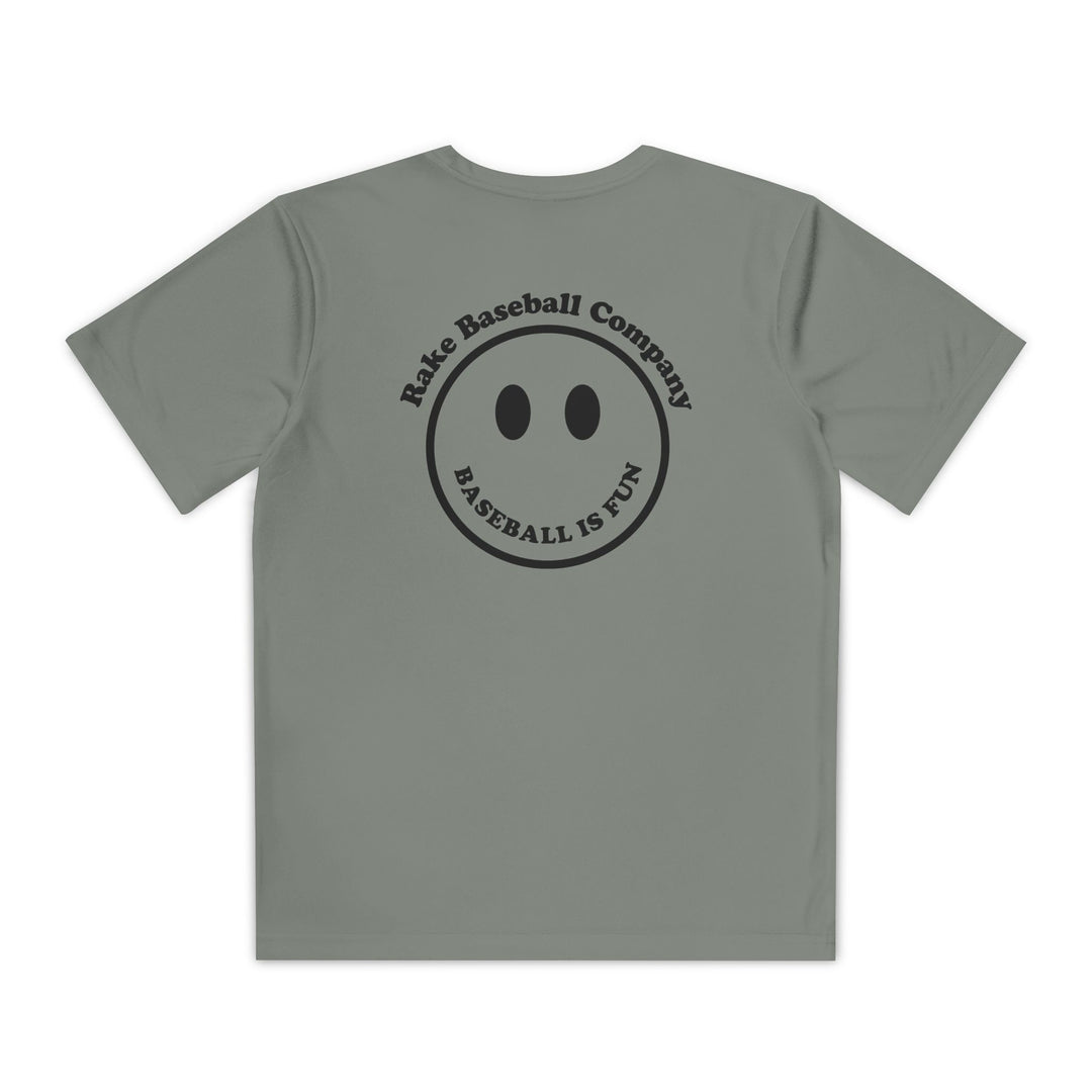 Kids Baseball Is Fun Dry Fit Tee - Rake Baseball Company - RAKE BASEBALL | BASEBALL T-SHIRT | BASEBALL CLOTHING | GOOD VIBES ONLY