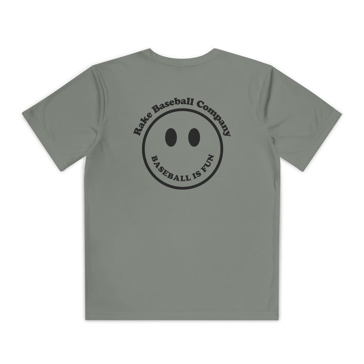 Kids Baseball Is Fun Dry Fit Tee - Rake Baseball Company - RAKE BASEBALL | BASEBALL T-SHIRT | BASEBALL CLOTHING | GOOD VIBES ONLY