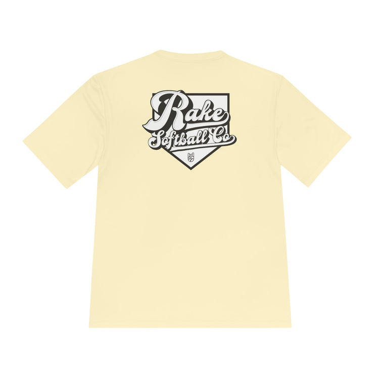 Rake Softball Co. Dry Fit Tee - Rake Baseball Company - RAKE BASEBALL | BASEBALL T-SHIRT | BASEBALL CLOTHING | GOOD VIBES ONLY