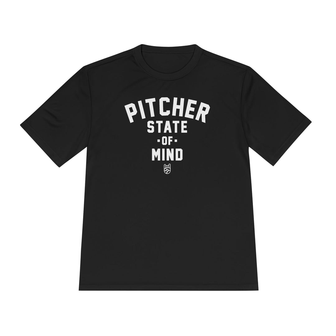Pitcher State Of Mind Dry Fit Tee - Rake Baseball Company - RAKE BASEBALL | BASEBALL T-SHIRT | BASEBALL CLOTHING | GOOD VIBES ONLY