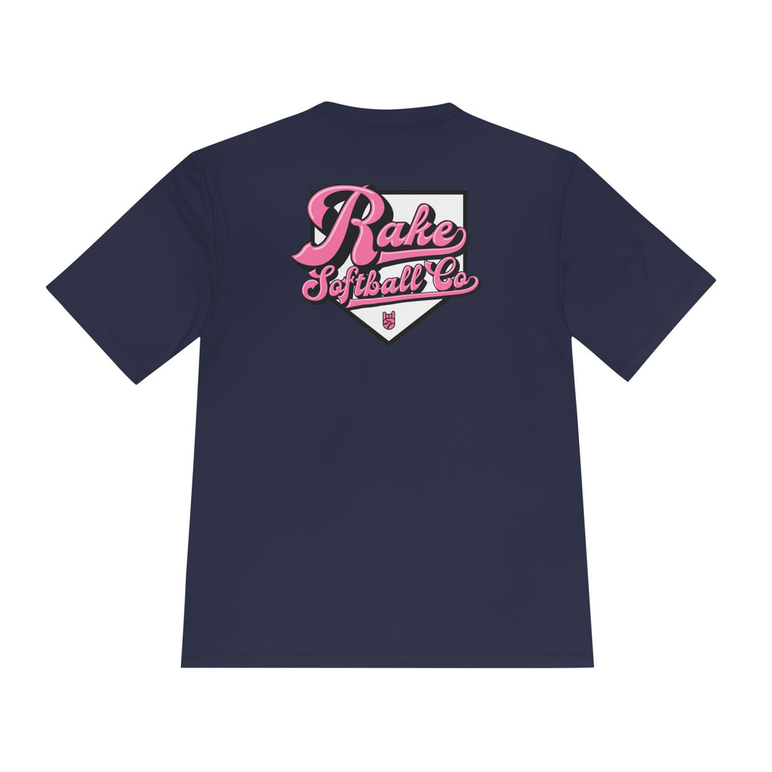 Rake Softball Co. Dry Fit Tee - Rake Baseball Company - RAKE BASEBALL | BASEBALL T-SHIRT | BASEBALL CLOTHING | GOOD VIBES ONLY
