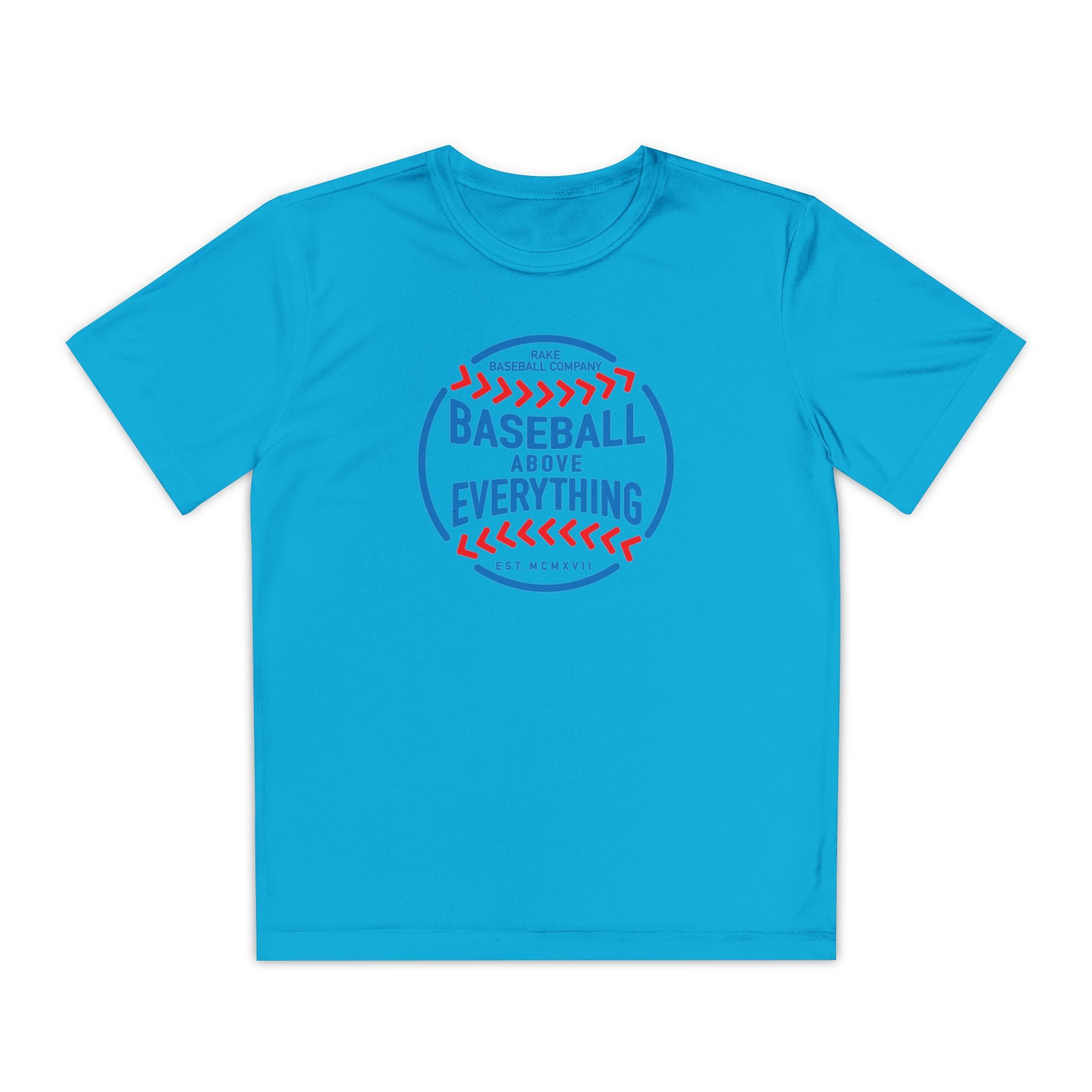 Kids Baseball Above Everything Dry Fit Tee - Rake Baseball Company - RAKE BASEBALL | BASEBALL T-SHIRT | BASEBALL CLOTHING | GOOD VIBES ONLY
