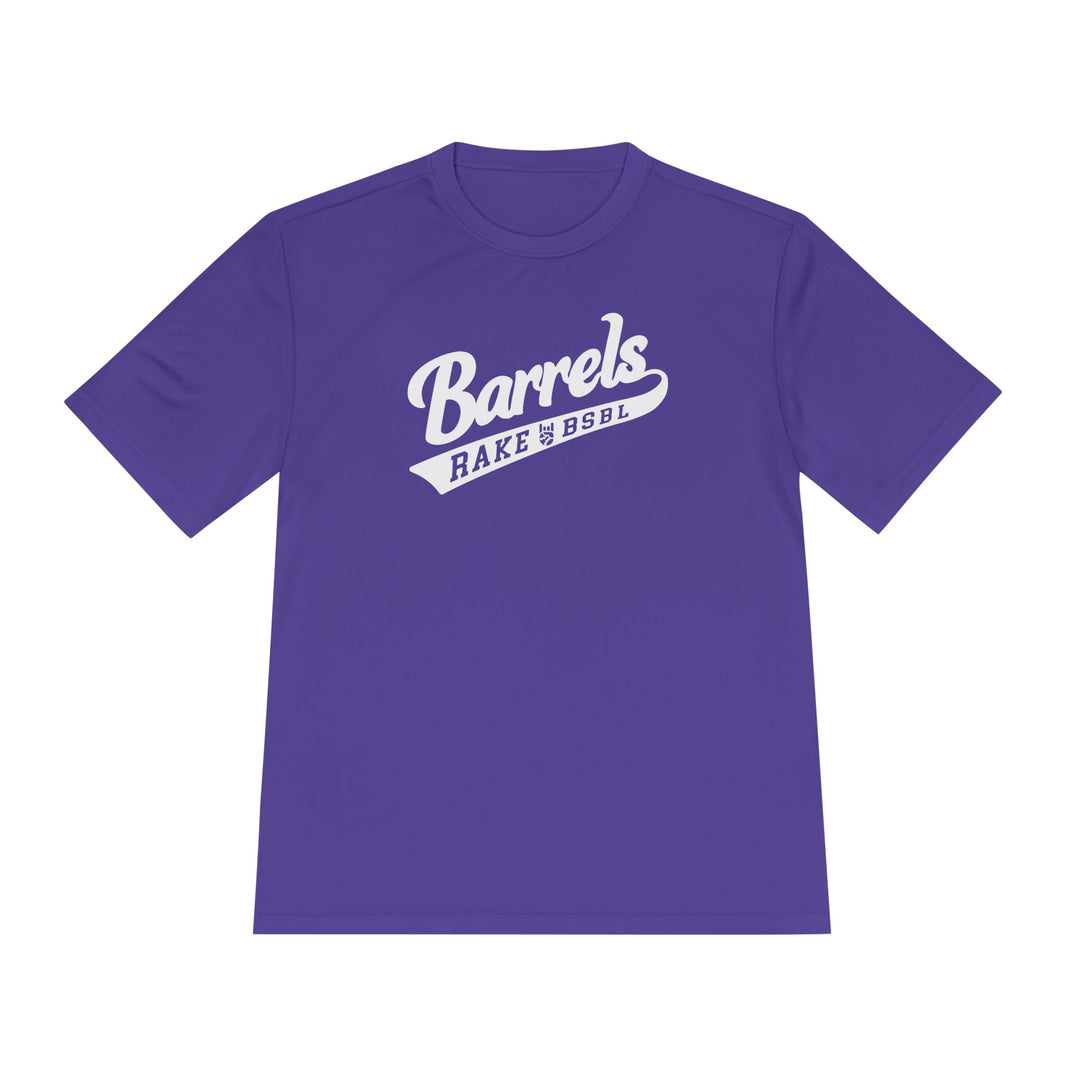 Barrels Dry Fit Tee - Rake Baseball Company - RAKE BASEBALL | BASEBALL T-SHIRT | BASEBALL CLOTHING | GOOD VIBES ONLY