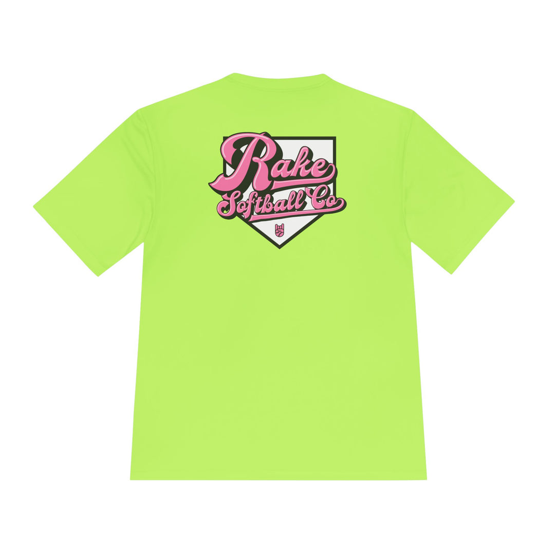 Rake Softball Co. Dry Fit Tee - Rake Baseball Company - RAKE BASEBALL | BASEBALL T-SHIRT | BASEBALL CLOTHING | GOOD VIBES ONLY