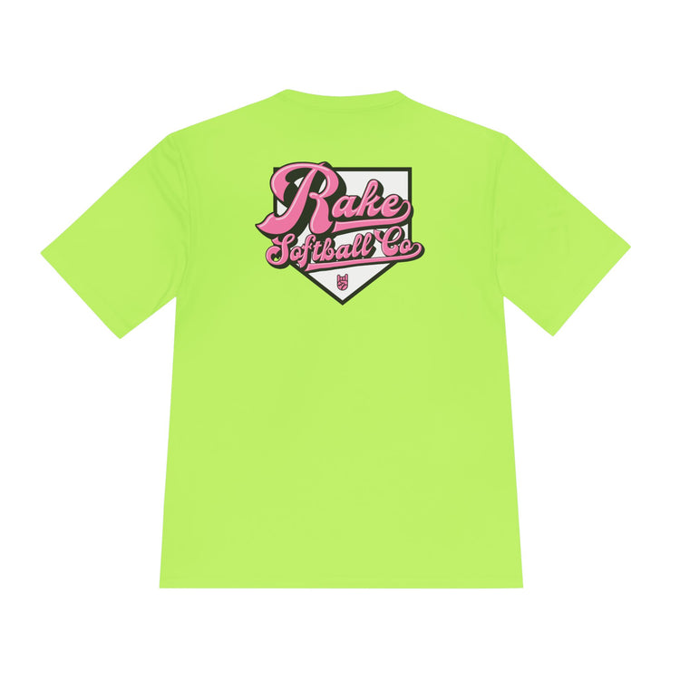 Rake Softball Co. Dry Fit Tee - Rake Baseball Company - RAKE BASEBALL | BASEBALL T-SHIRT | BASEBALL CLOTHING | GOOD VIBES ONLY