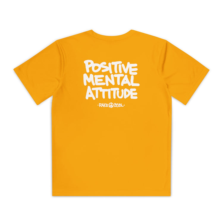 Kids Positive Mental Attitude Dry Fit Tee - Rake Baseball Company - RAKE BASEBALL | BASEBALL T-SHIRT | BASEBALL CLOTHING | GOOD VIBES ONLY
