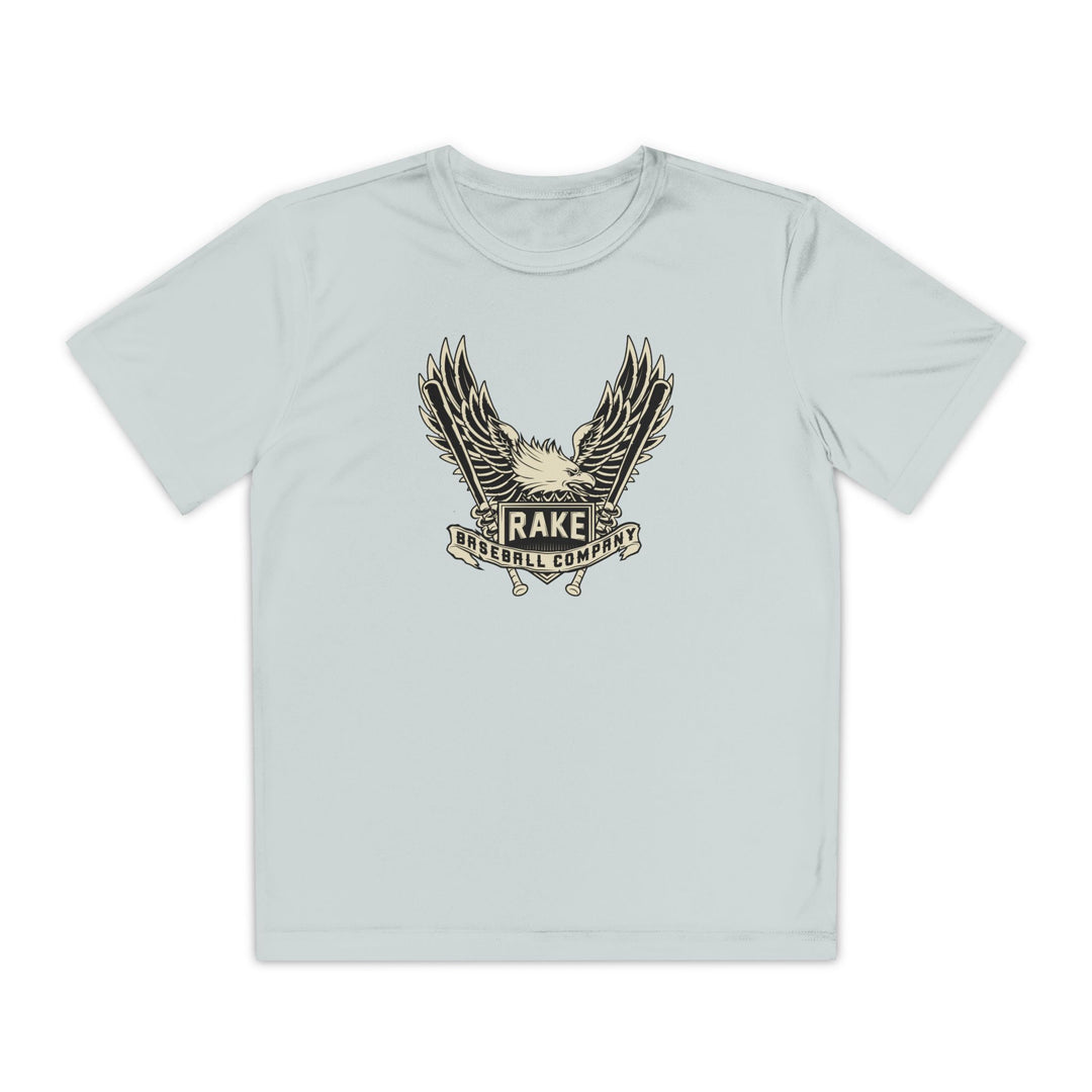 Kids Rake Eagle Dry Fit Tee - Rake Baseball Company - RAKE BASEBALL | BASEBALL T-SHIRT | BASEBALL CLOTHING | GOOD VIBES ONLY