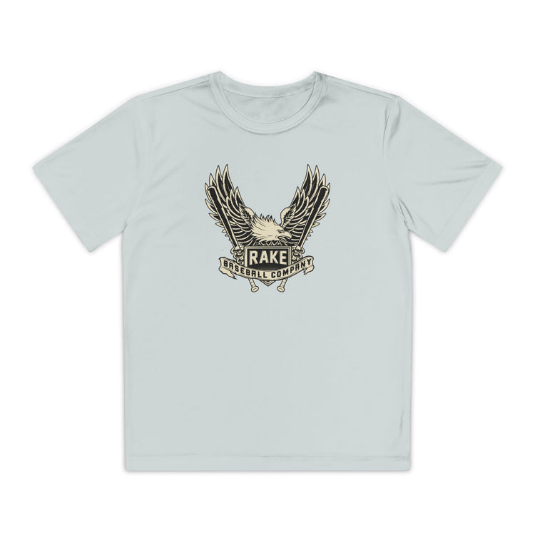 Kids Rake Eagle Dry Fit Tee - Rake Baseball Company - RAKE BASEBALL | BASEBALL T-SHIRT | BASEBALL CLOTHING | GOOD VIBES ONLY