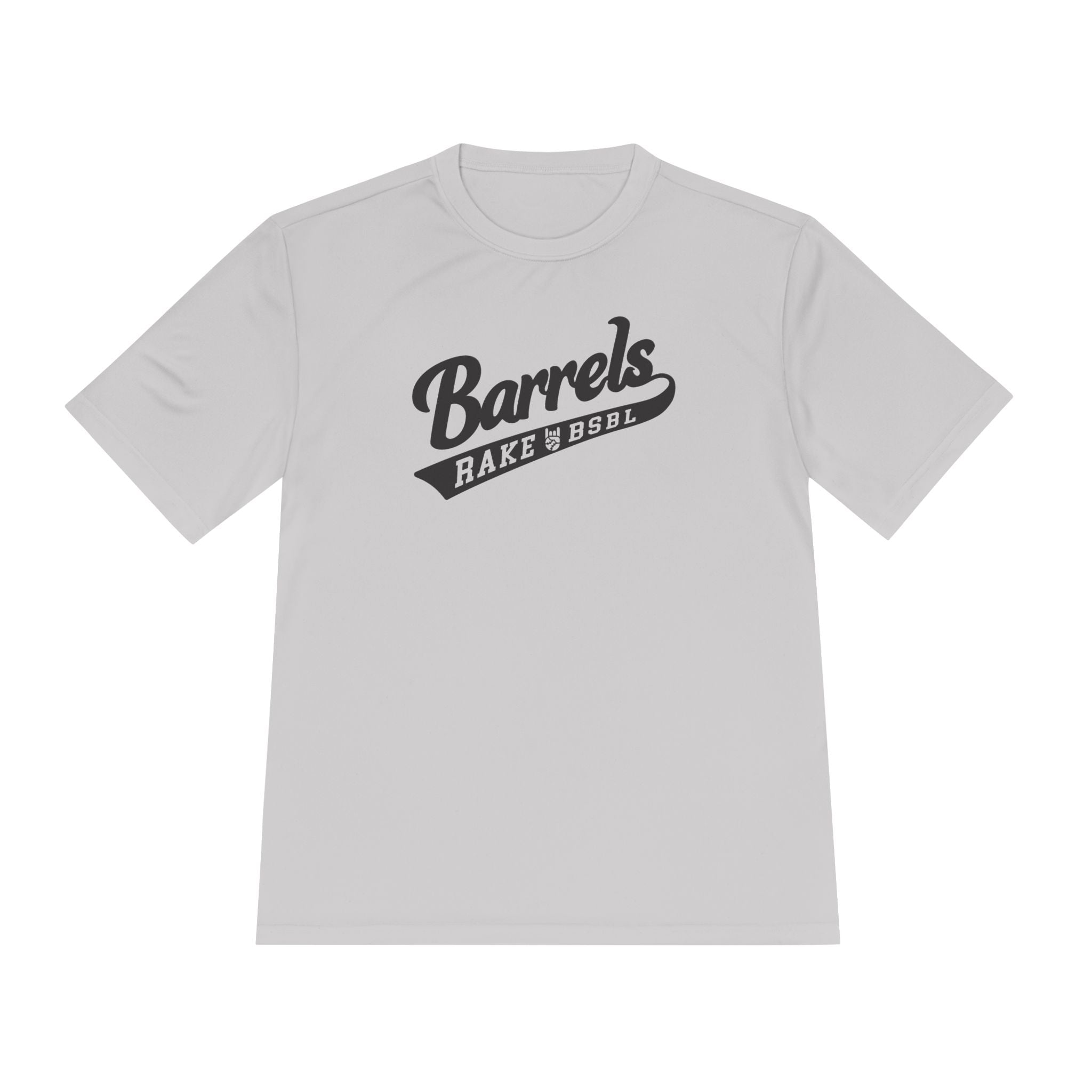 Barrels Dry Fit Tee - Rake Baseball Company - RAKE BASEBALL | BASEBALL T-SHIRT | BASEBALL CLOTHING | GOOD VIBES ONLY
