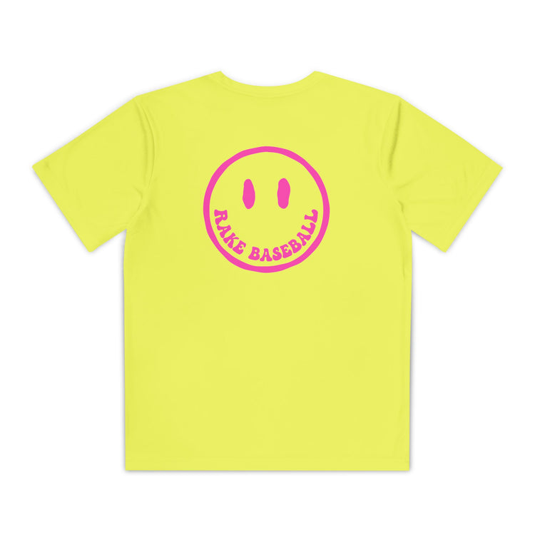 Kids Rake Smile Dry Fit Tee - Rake Baseball Company - RAKE BASEBALL | BASEBALL T-SHIRT | BASEBALL CLOTHING | GOOD VIBES ONLY