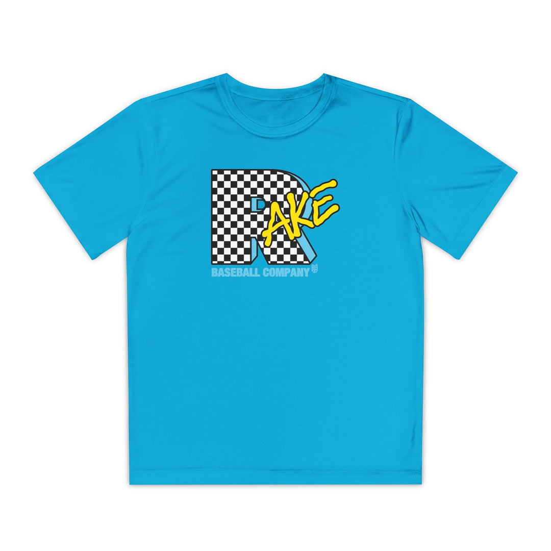 Kids Rake TV Dry Fit Tee - Rake Baseball Company - RAKE BASEBALL | BASEBALL T-SHIRT | BASEBALL CLOTHING | GOOD VIBES ONLY