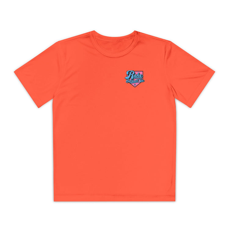Kids Rake Softball Co. Dry Fit Tee - Rake Baseball Company - RAKE BASEBALL | BASEBALL T-SHIRT | BASEBALL CLOTHING | GOOD VIBES ONLY