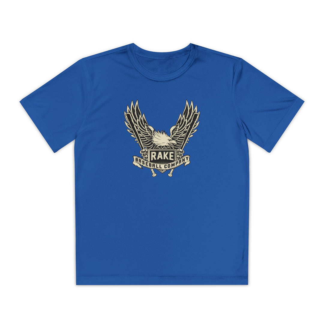Kids Rake Eagle Dry Fit Tee - Rake Baseball Company - RAKE BASEBALL | BASEBALL T-SHIRT | BASEBALL CLOTHING | GOOD VIBES ONLY