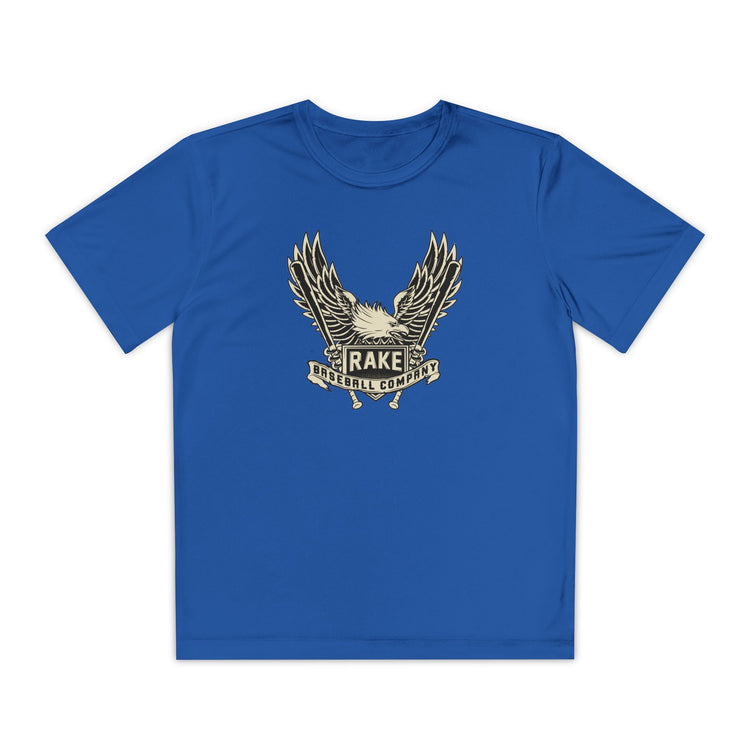 Kids Rake Eagle Dry Fit Tee - Rake Baseball Company - RAKE BASEBALL | BASEBALL T-SHIRT | BASEBALL CLOTHING | GOOD VIBES ONLY