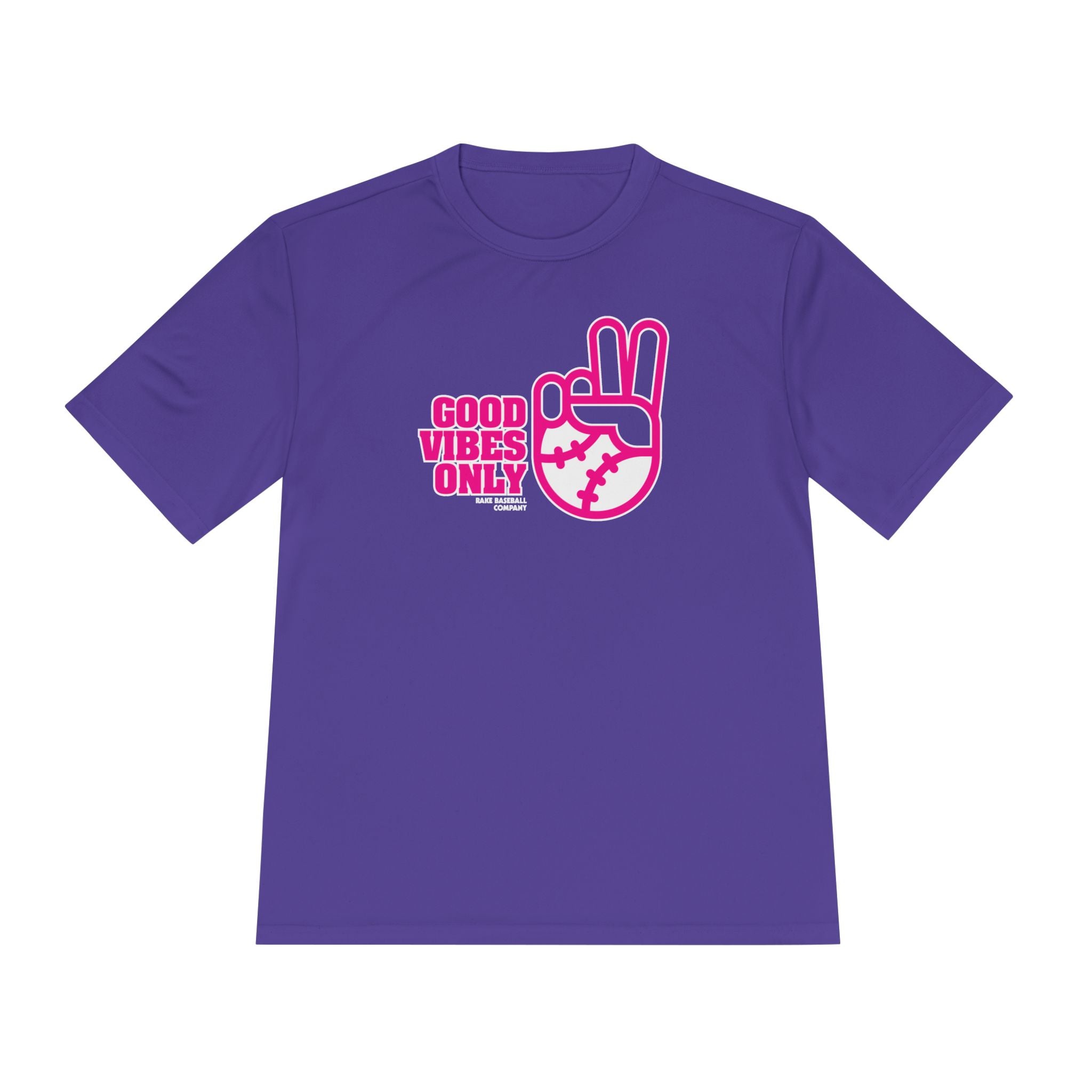 Good Vibes Only Dry Fit Tee - Rake Baseball Company - RAKE BASEBALL | BASEBALL T-SHIRT | BASEBALL CLOTHING | GOOD VIBES ONLY