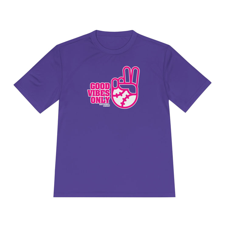 Good Vibes Only Dry Fit Tee - Rake Baseball Company - RAKE BASEBALL | BASEBALL T-SHIRT | BASEBALL CLOTHING | GOOD VIBES ONLY