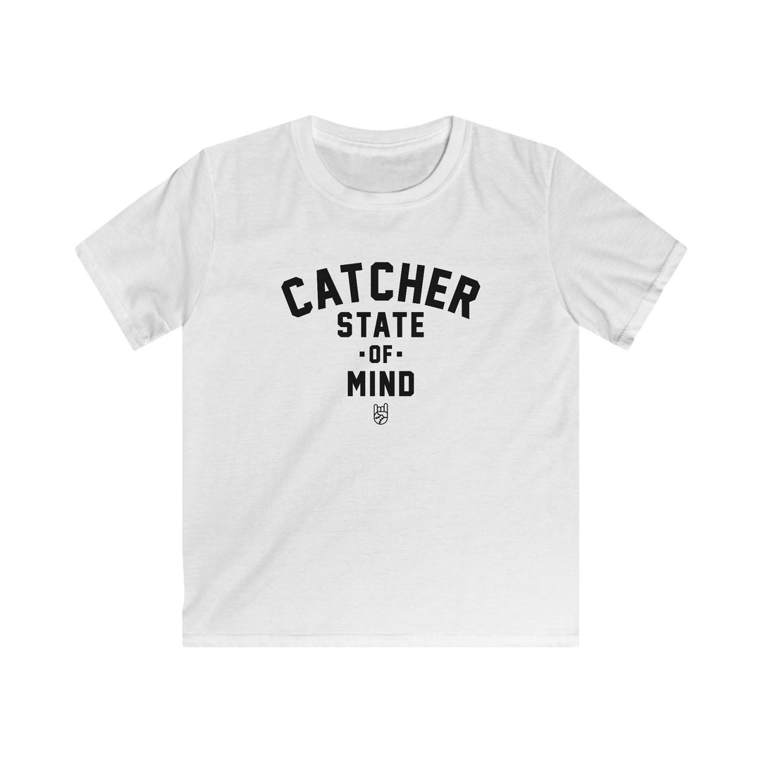 Kids Catcher State of Mind Tee - Rake Baseball Company - RAKE BASEBALL | BASEBALL T-SHIRT | BASEBALL CLOTHING | GOOD VIBES ONLY
