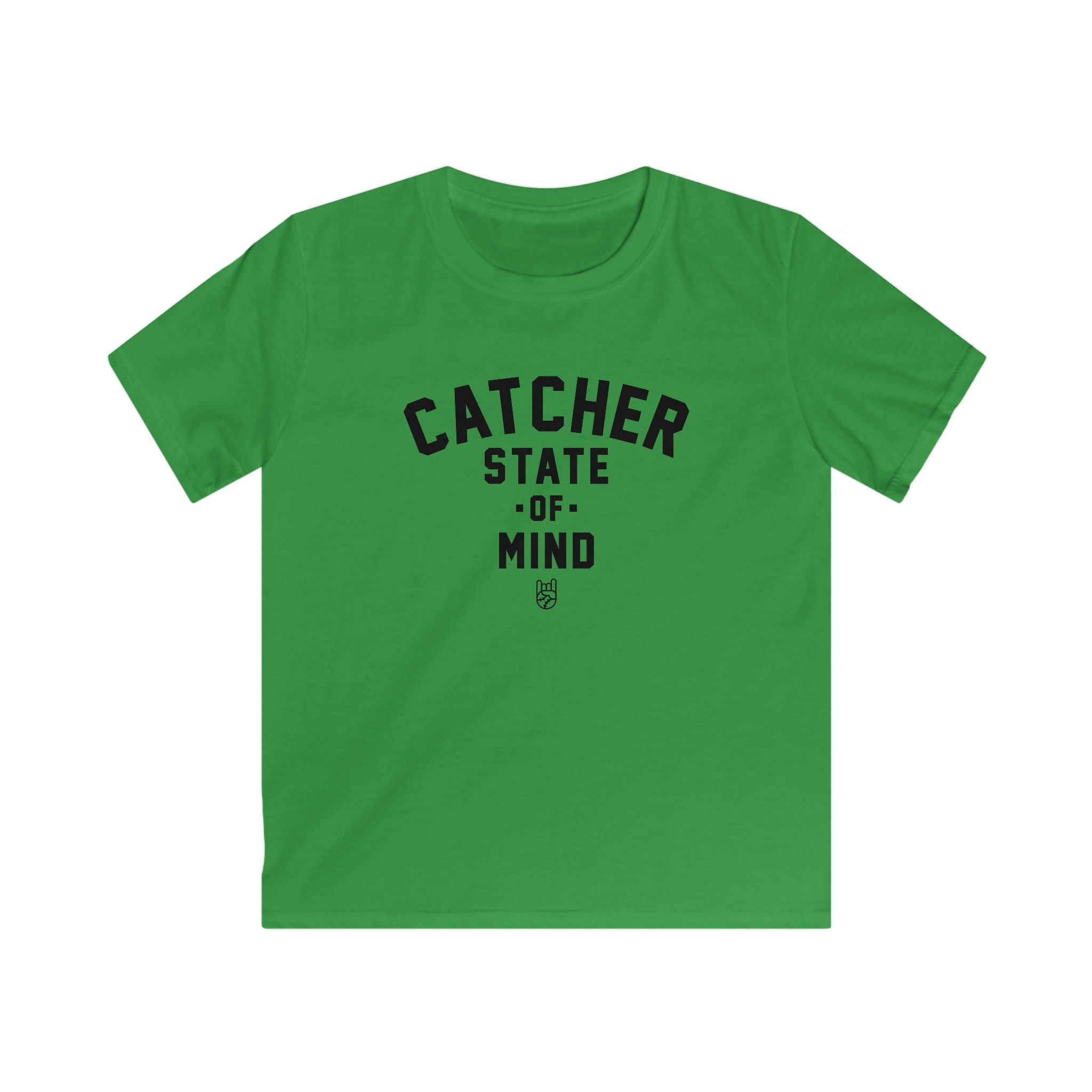 Kids Catcher State of Mind Tee - Rake Baseball Company - RAKE BASEBALL | BASEBALL T-SHIRT | BASEBALL CLOTHING | GOOD VIBES ONLY