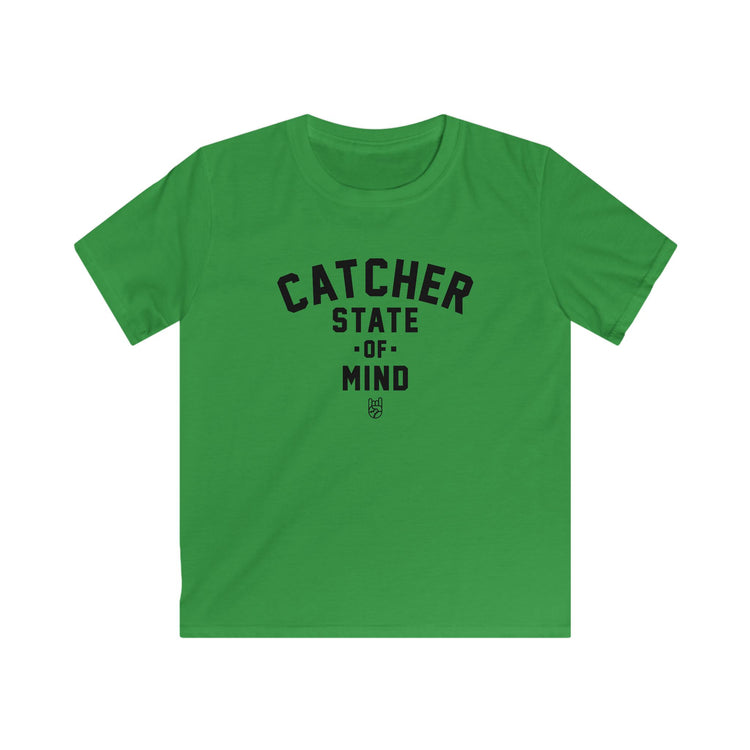 Kids Catcher State of Mind Tee - Rake Baseball Company - RAKE BASEBALL | BASEBALL T-SHIRT | BASEBALL CLOTHING | GOOD VIBES ONLY