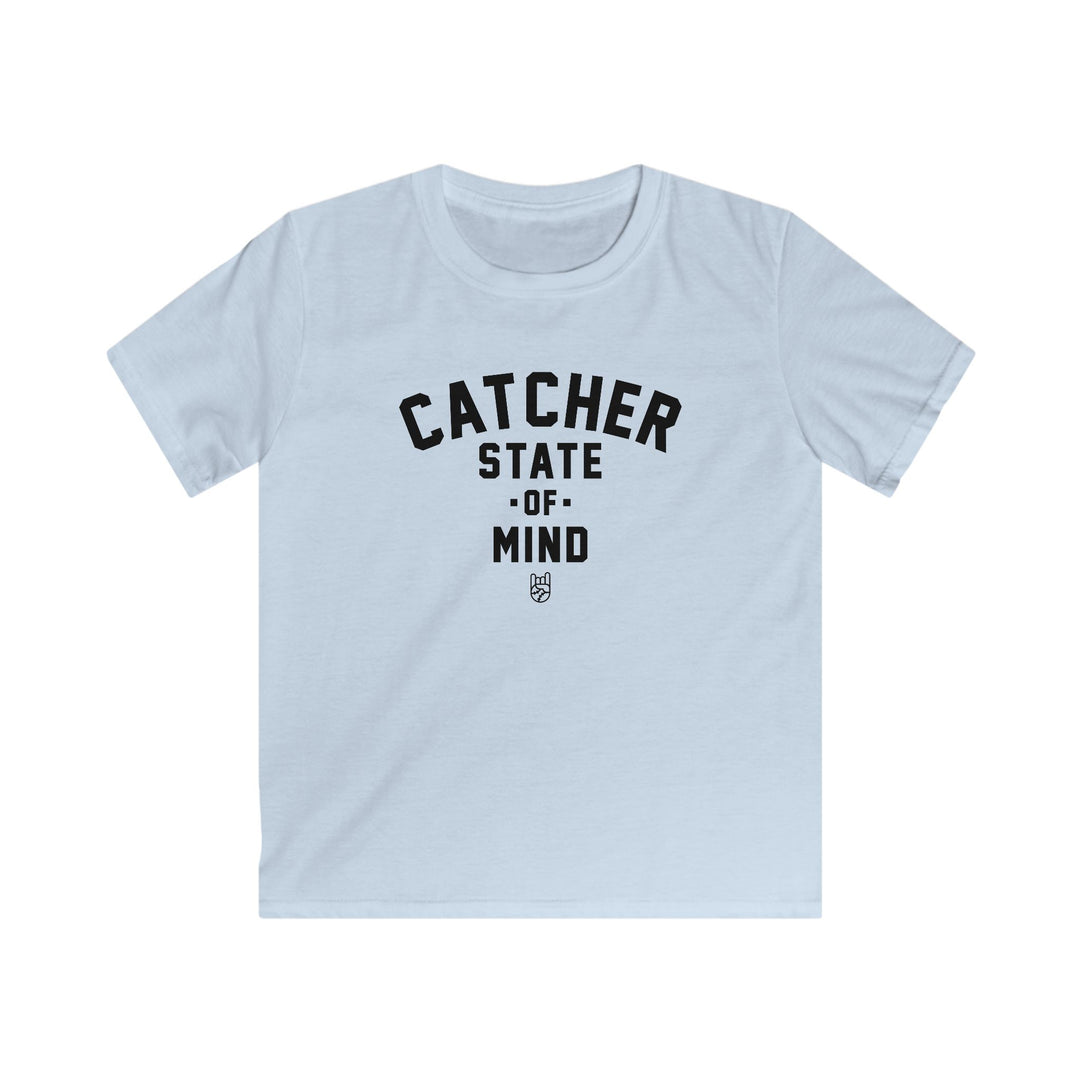 Kids Catcher State of Mind Tee - Rake Baseball Company - RAKE BASEBALL | BASEBALL T-SHIRT | BASEBALL CLOTHING | GOOD VIBES ONLY