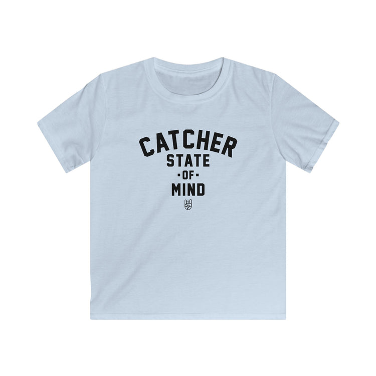 Kids Catcher State of Mind Tee - Rake Baseball Company - RAKE BASEBALL | BASEBALL T-SHIRT | BASEBALL CLOTHING | GOOD VIBES ONLY