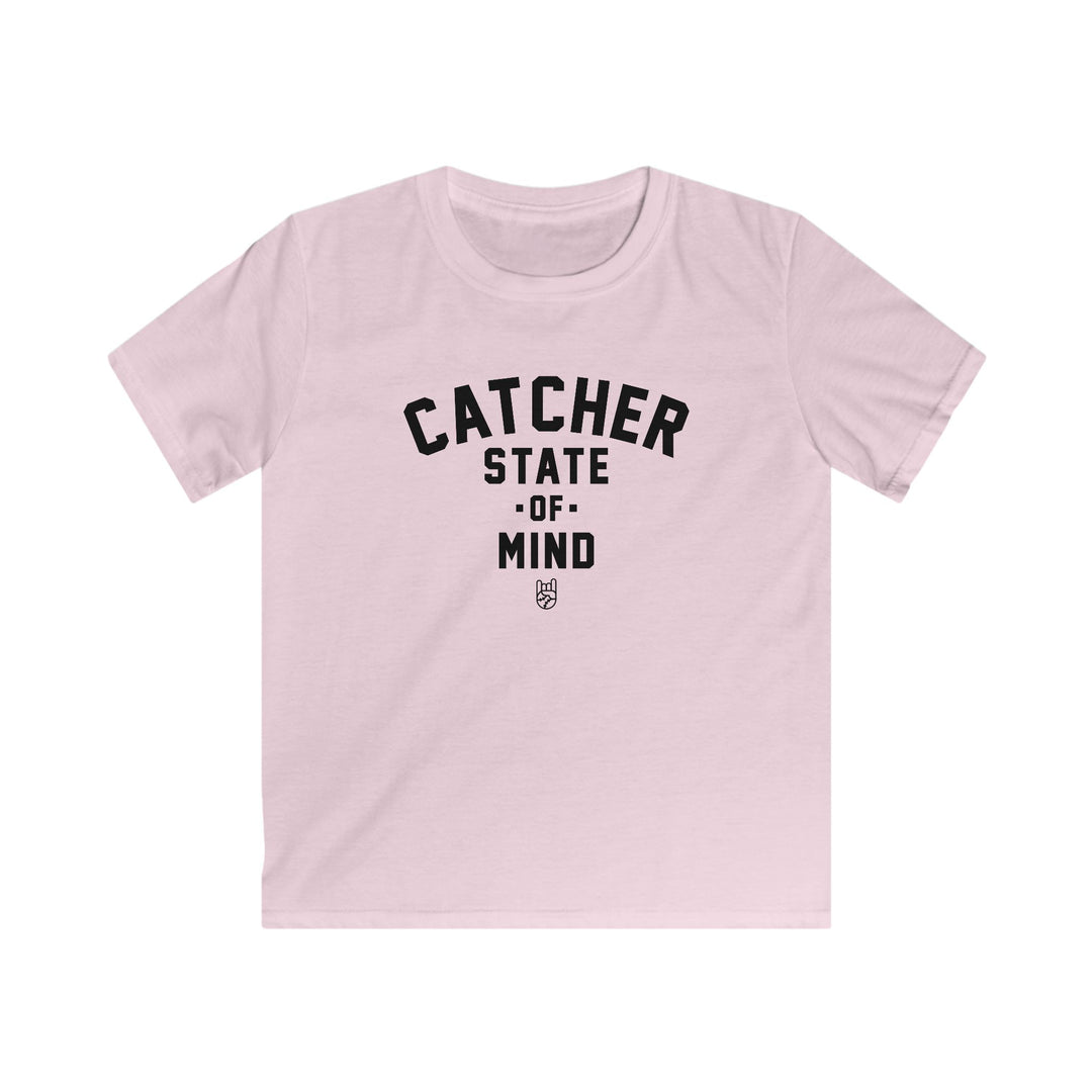 Kids Catcher State of Mind Tee - Rake Baseball Company - RAKE BASEBALL | BASEBALL T-SHIRT | BASEBALL CLOTHING | GOOD VIBES ONLY