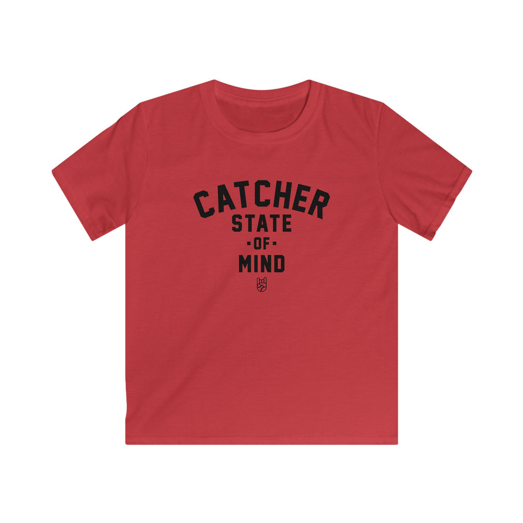 Kids Catcher State of Mind Tee - Rake Baseball Company - RAKE BASEBALL | BASEBALL T-SHIRT | BASEBALL CLOTHING | GOOD VIBES ONLY