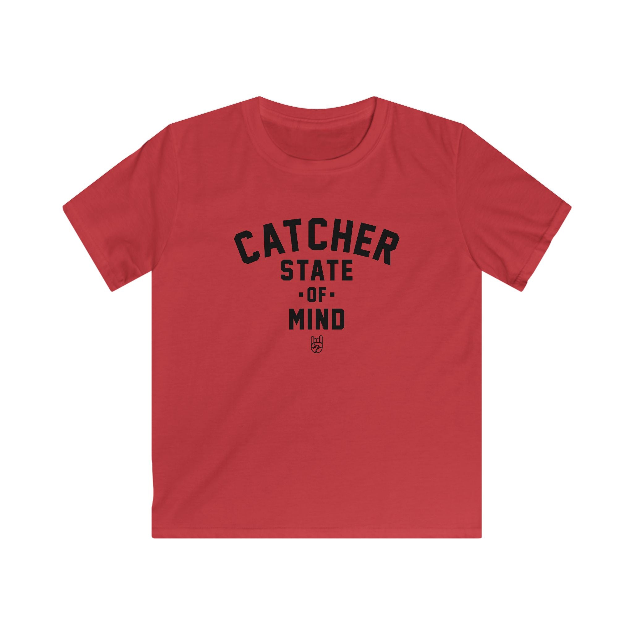 Kids Catcher State of Mind Tee - Rake Baseball Company - RAKE BASEBALL | BASEBALL T-SHIRT | BASEBALL CLOTHING | GOOD VIBES ONLY