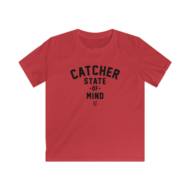 Kids Catcher State of Mind Tee - Rake Baseball Company - RAKE BASEBALL | BASEBALL T-SHIRT | BASEBALL CLOTHING | GOOD VIBES ONLY
