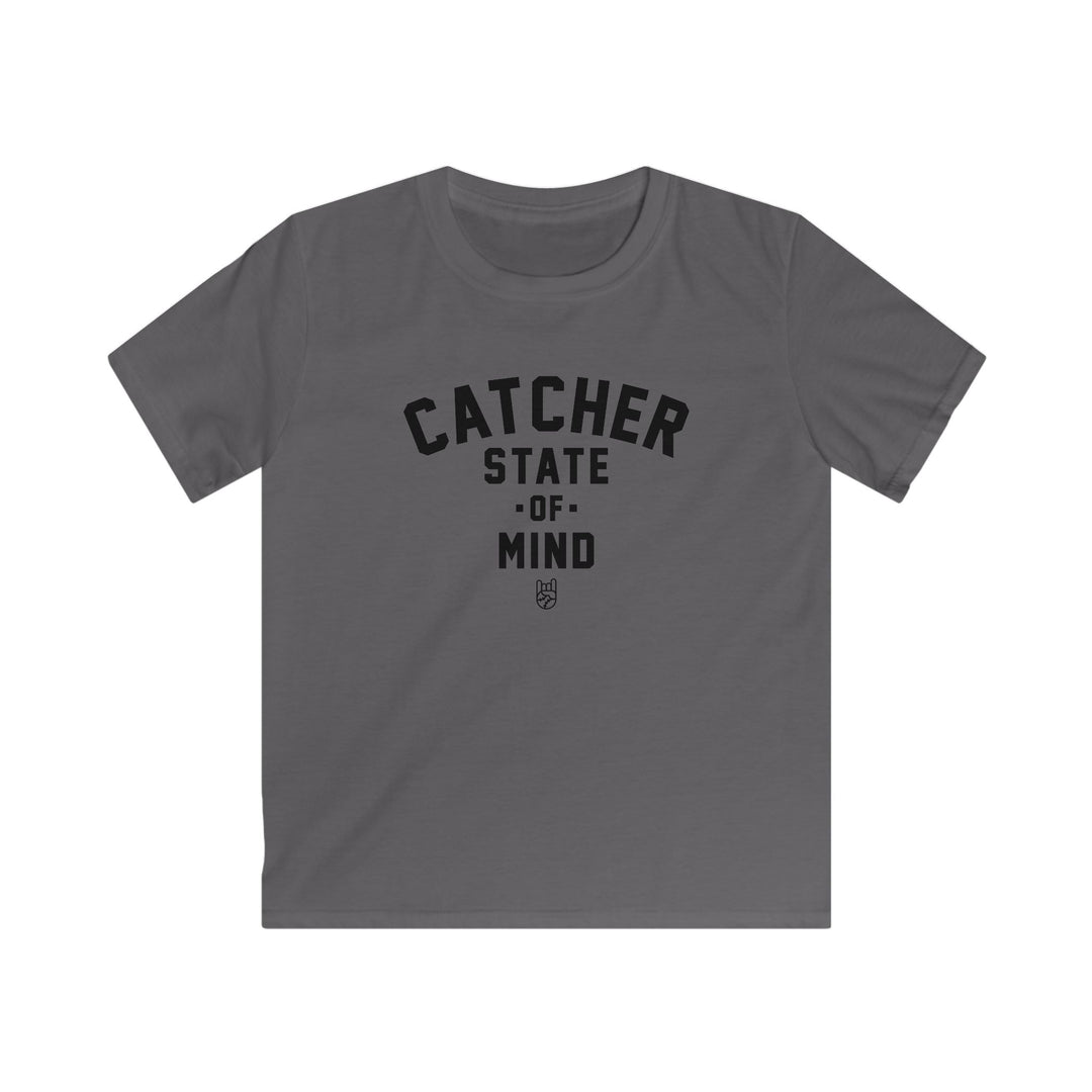 Kids Catcher State of Mind Tee - Rake Baseball Company - RAKE BASEBALL | BASEBALL T-SHIRT | BASEBALL CLOTHING | GOOD VIBES ONLY