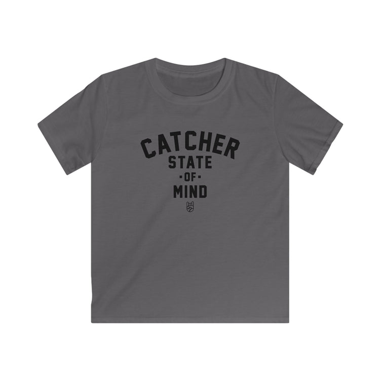 Kids Catcher State of Mind Tee - Rake Baseball Company - RAKE BASEBALL | BASEBALL T-SHIRT | BASEBALL CLOTHING | GOOD VIBES ONLY