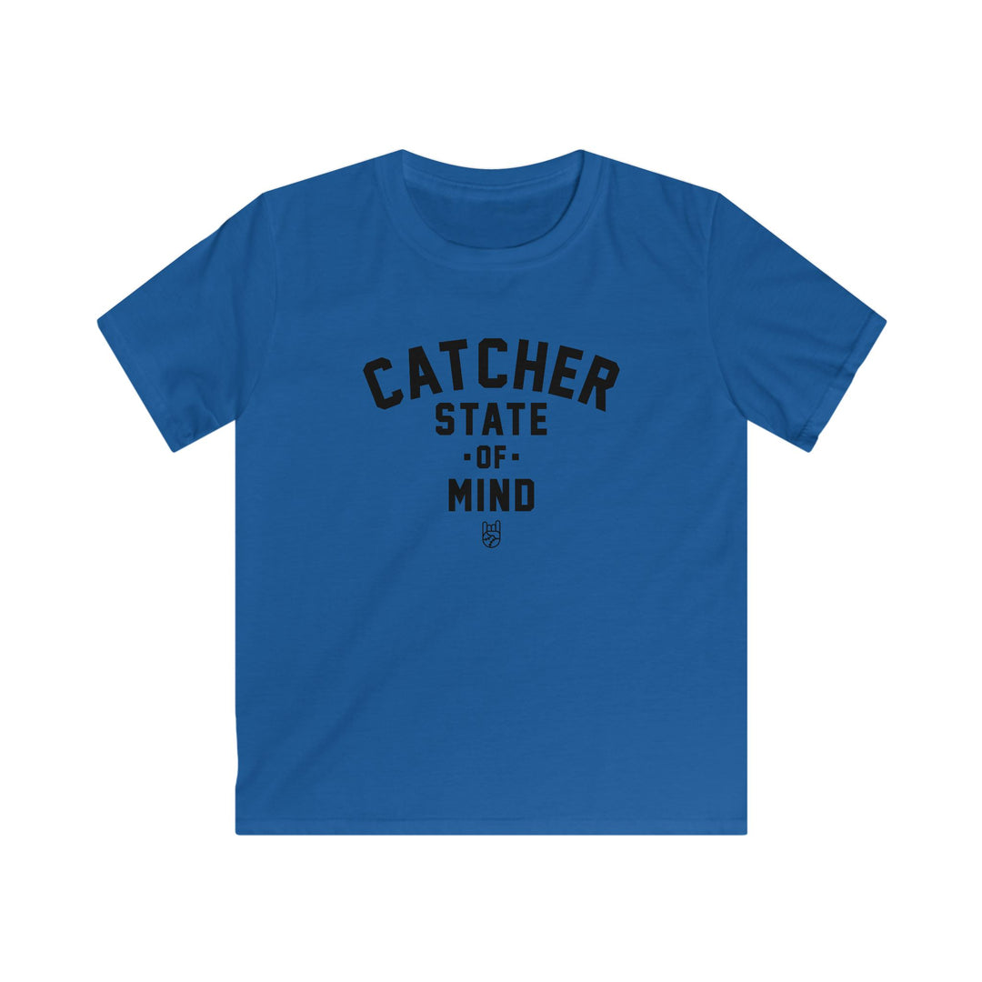 Kids Catcher State of Mind Tee - Rake Baseball Company - RAKE BASEBALL | BASEBALL T-SHIRT | BASEBALL CLOTHING | GOOD VIBES ONLY