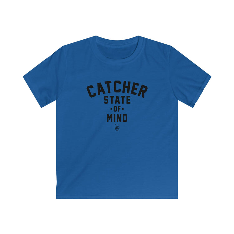 Kids Catcher State of Mind Tee - Rake Baseball Company - RAKE BASEBALL | BASEBALL T-SHIRT | BASEBALL CLOTHING | GOOD VIBES ONLY