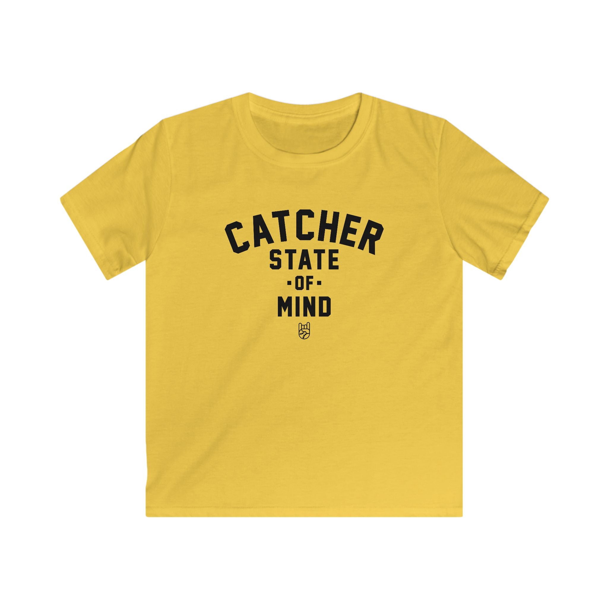 Kids Catcher State of Mind Tee - Rake Baseball Company - RAKE BASEBALL | BASEBALL T-SHIRT | BASEBALL CLOTHING | GOOD VIBES ONLY