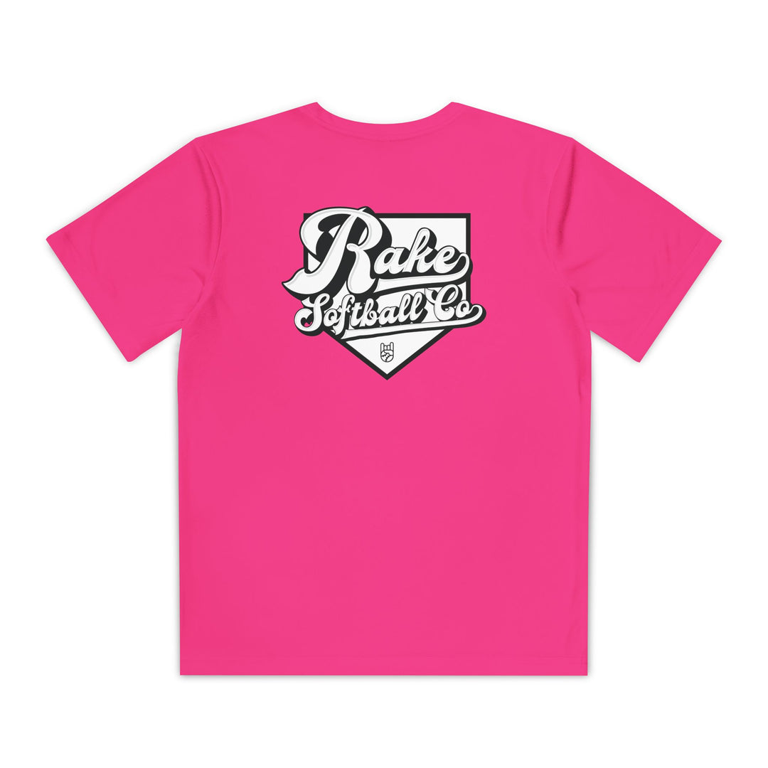 Kids Rake Softball Co. Dry Fit Tee - Rake Baseball Company - RAKE BASEBALL | BASEBALL T-SHIRT | BASEBALL CLOTHING | GOOD VIBES ONLY