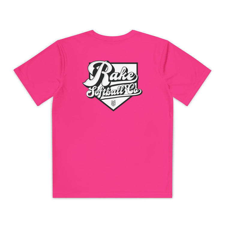 Kids Rake Softball Co. Dry Fit Tee - Rake Baseball Company - RAKE BASEBALL | BASEBALL T-SHIRT | BASEBALL CLOTHING | GOOD VIBES ONLY
