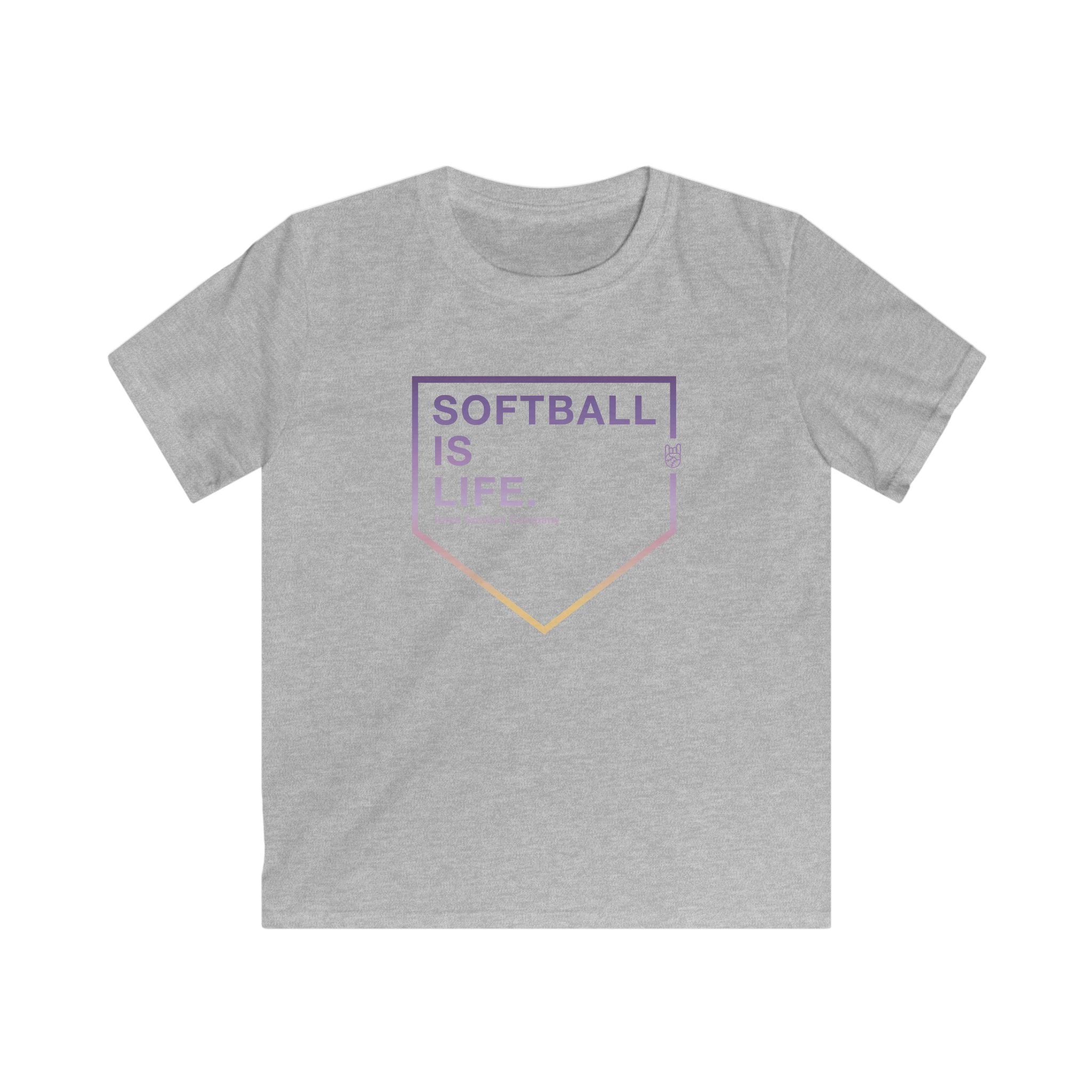 Kids Softball Is Life Tee - Rake Baseball Company - RAKE BASEBALL | BASEBALL T-SHIRT | BASEBALL CLOTHING | GOOD VIBES ONLY