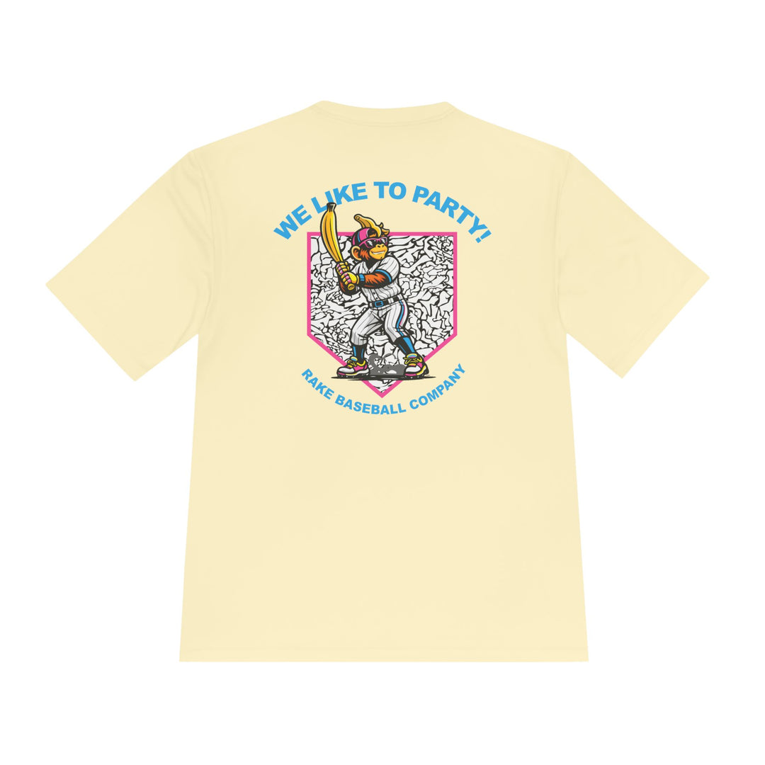 Party Animals Inspired Dry Fit Tee - Rake Baseball Company - RAKE BASEBALL | BASEBALL T-SHIRT | BASEBALL CLOTHING | GOOD VIBES ONLY