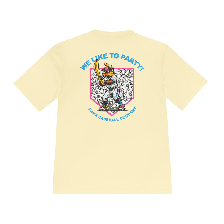 Party Animals Inspired Dry Fit Tee - Rake Baseball Company - RAKE BASEBALL | BASEBALL T-SHIRT | BASEBALL CLOTHING | GOOD VIBES ONLY
